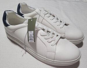 goodfellow size 13 men sneakers blue/white